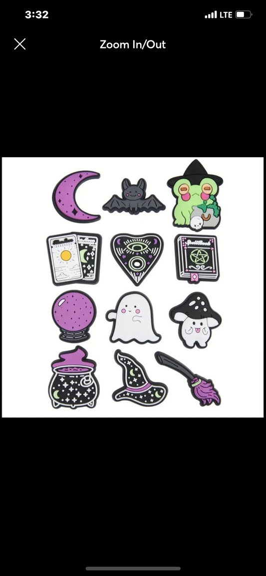 12 piece witchy croc shoe charms