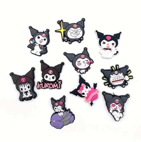 10 piece kuromi shoe charms set