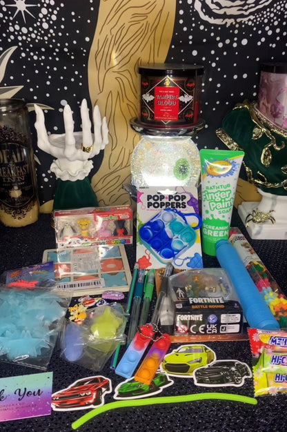 Kids toys and trinkets mystery box