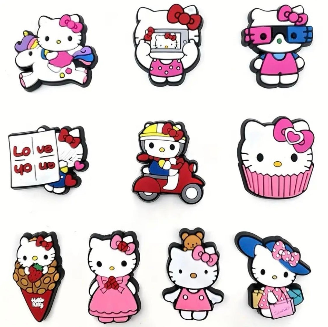 10 piece kitty enamel pin