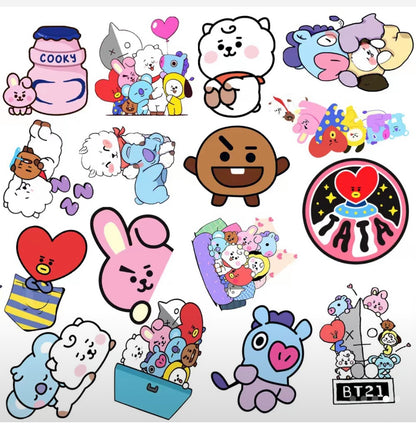 bt21 stickers pack of 50pcs