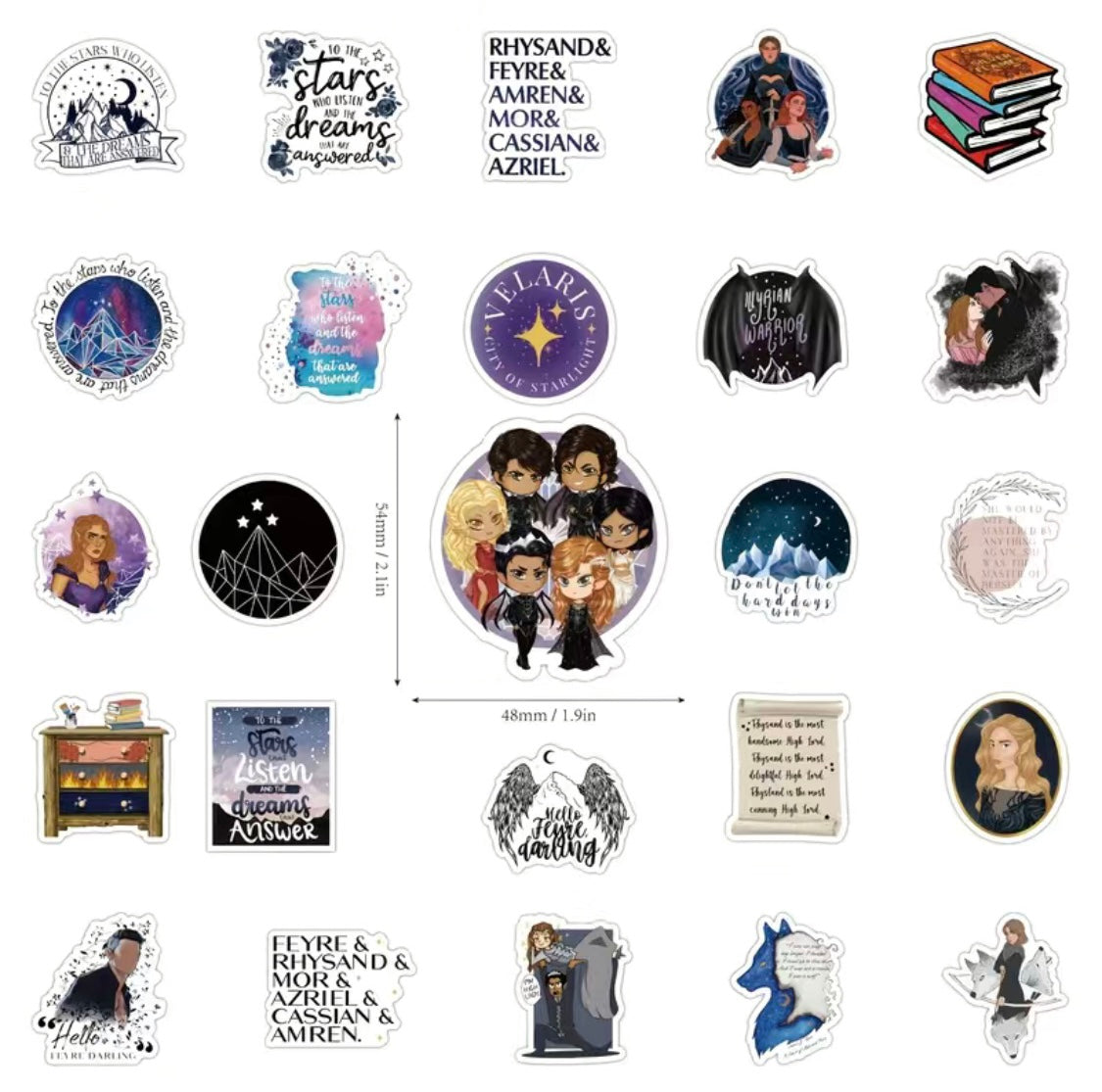 Acotar 50 piece sticker pack