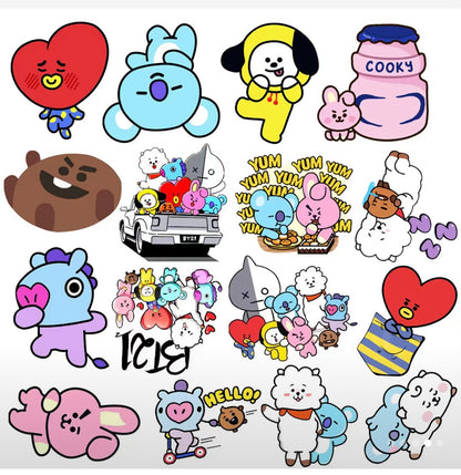 bt21 stickers pack of 50pcs